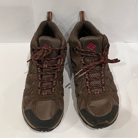 Columbia Waterproof Hiking Trail Boots Women's Size 9 Brown Mid Top Lace Up - Picture 2 of 10